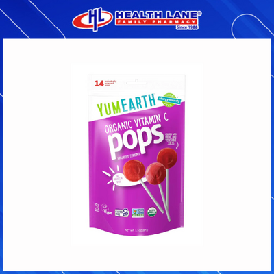 YUM EARTH LOLLIPOPS VITAMIN C 14'S 